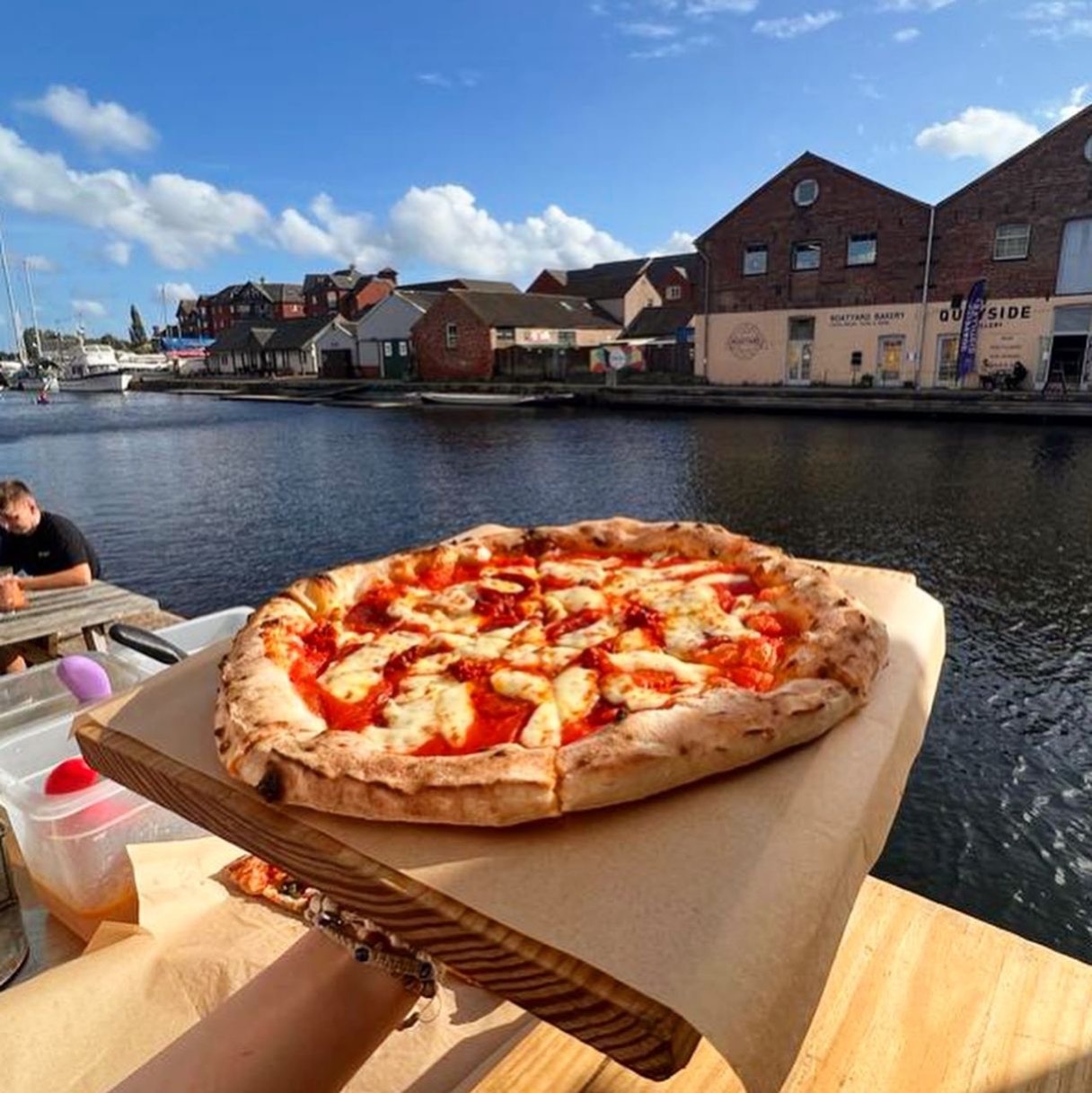 The quayside outside the taproom